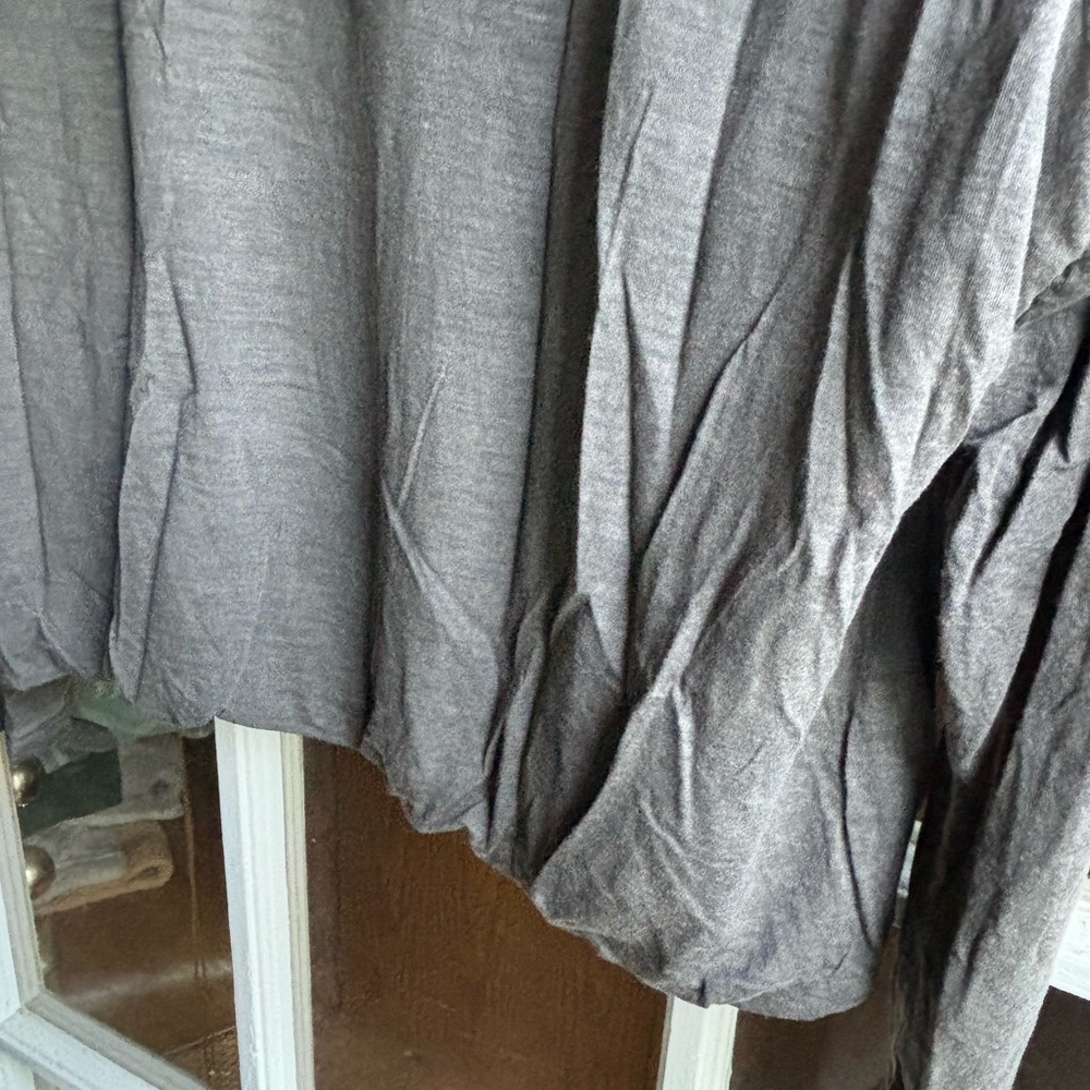 Soft Surroundings Gray Ruched Blouse - Picture 11 of 12